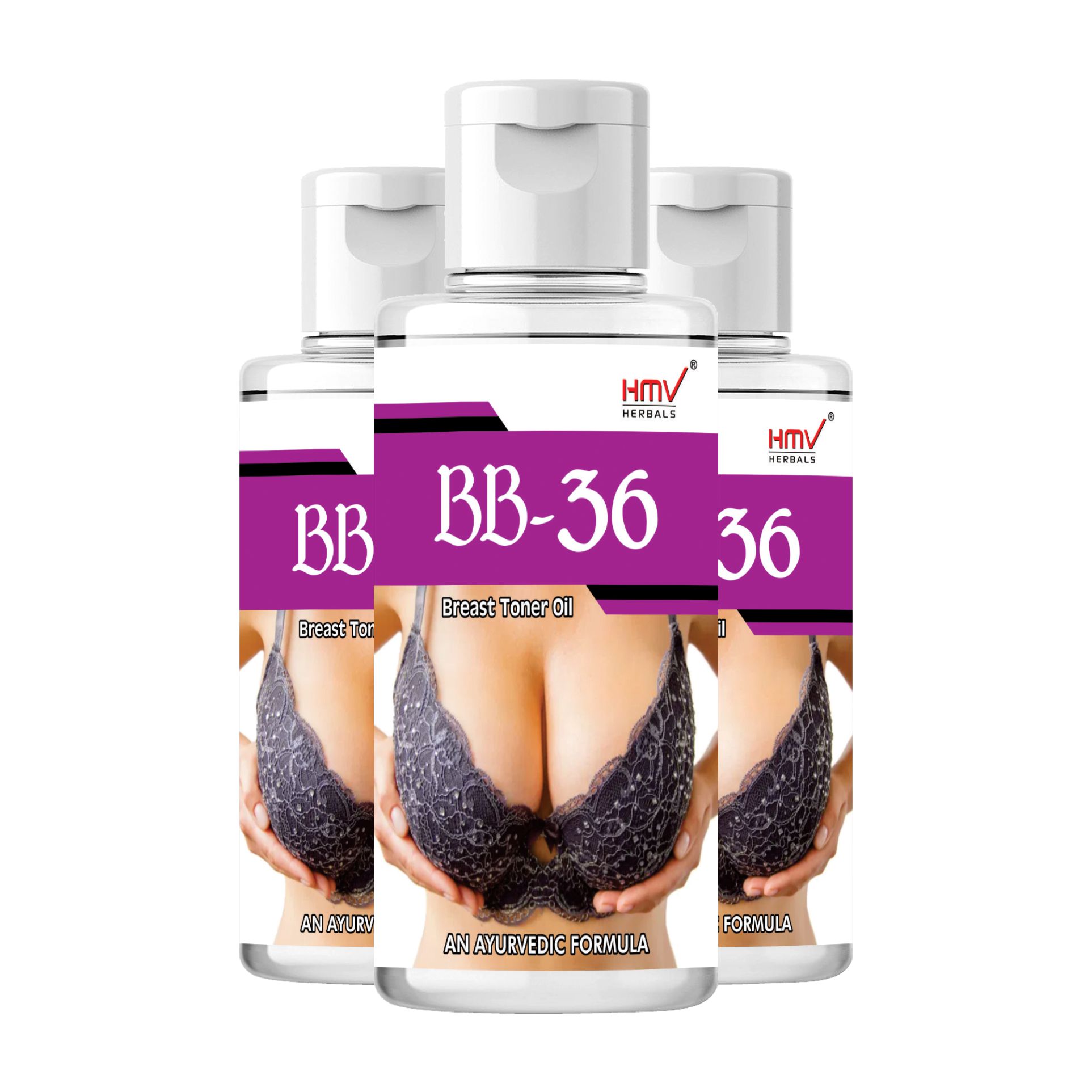 Herbals BB-36 Bust Firming Oil for Women. pack of 3